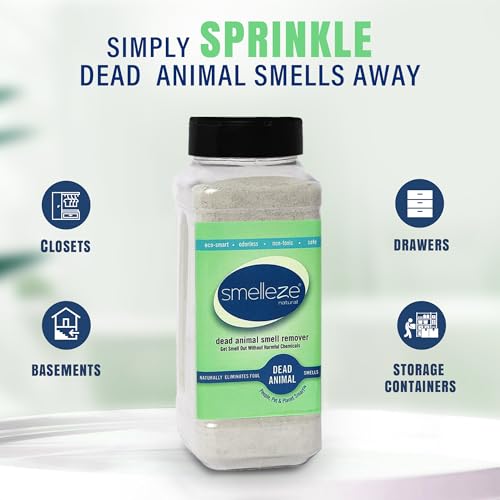 SMELLEZE Remoção de odor de animal morto natural 900 g Pó: Elimine o cheiro de rato morto, rato, esq
