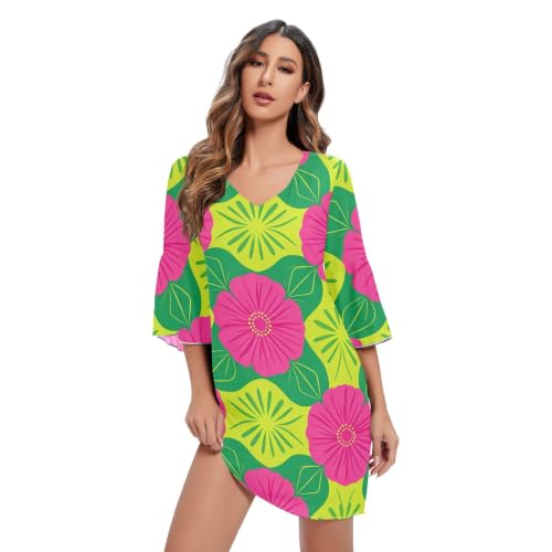 Robe fluide en mousseline fleurie pour vos soirées et cocktails d'été