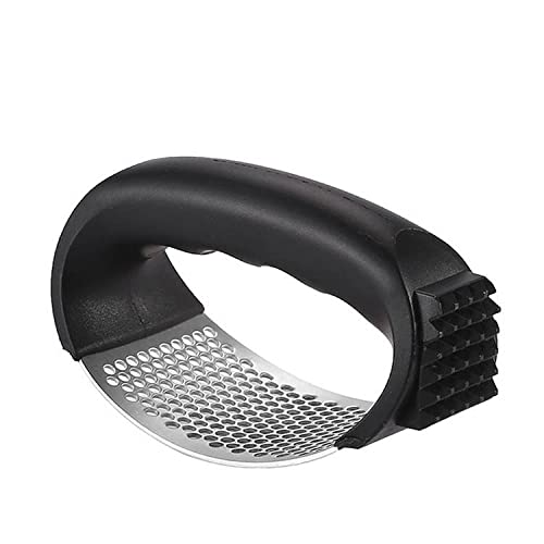 Oldpard Knoblauchpresse Knoblauchpresse Knoblauchpresse Küche Knoblauchwippe 304 Lebensmittelqualität Edelstahl Ingwer Crusher Ergonomie Arbeitsersparnis mit Knoblauchschäler und Reinigungsbürste Cover