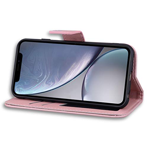 Tiyoo Phone Case for iPhone XR Cartoon Animal Cute Pattern Folding Stand PU Leather Wallet Flip Cover Protective Case with Card Slots - Image 2