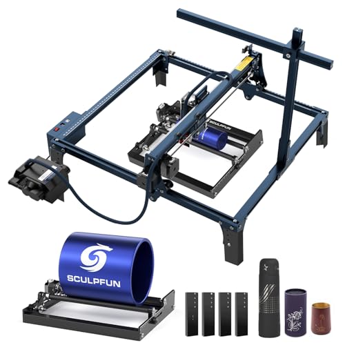 Maggiore precisione nell'incisione e nel taglio: la macchina per incisione laser SCULPFUN S30 PRO dispone di una guida di scorrimento lineare ad alta precisione da 0,005 mm, una precisione di taglio di qualità industriale e un punto compresso ultra fine di 0,08 mm x 0,06 mm, che consente di ottenere un'incisione di qualità industriale precisione, ottenere immagini di incisione dettagliate e realistiche.