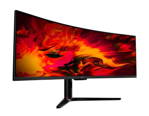 Image of acer 49 Inch 1800R Curved Zero-Frame DFHD (3840 x 1080) Gaming Monitor | AMD FreeSync Premium Pro | Up to 144Hz Refresh | 4ms (G to G) | 1 x Display Port 1.4 and 2 x HDMI 2.0 Ports | EI491CR