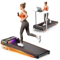 GIDGIMO Tapis Roulant Elettrico 3 in 1 con Inclinazione all’8%, Walking Pad da Scrivania 1-8 km/h, Motore Silenzioso da 500 W, Display LED e Telecomando, Portata 135 kg, per Casa e Ufficio