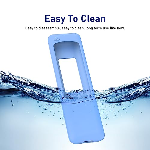 Image of Silicone TV Remote Cover Compatible with Samsung Frame TV Remote Cover 2023 BN59-01432G BN59-01432A BN59-01432J BN59-01432 Case (Remote Control not Included) - Luminiscent Blue - Style 1