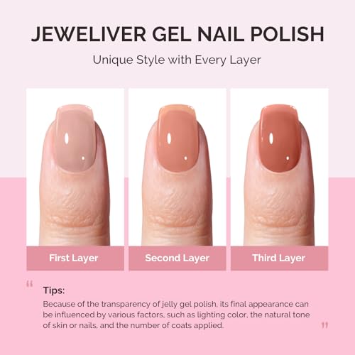 Image of MelodySusie Brown Gel Nail Polish, 0.5Fl.oz Jeweliver Gel Polish Dark Brown Nude Color Coffee Soak Off UV LED Light Cure Gift for Women Girls Winter Nail Art Manicure DIY at Home JC17
