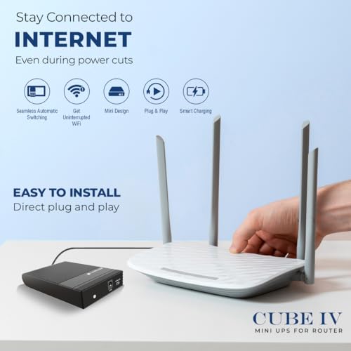LAPCARE Cube IV Mini UPS for WiFi Router| Up to 4 Hours PowerBackup |Router UPS Compatible with 12V - Image 5