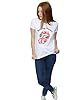 Rolling Stones Women's UK Tongue T-Shirt Large White #4