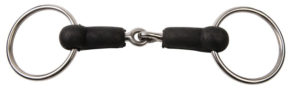 Korsteel Hard Rubber Jointed Loose Ring Snaffle Bit - 5"