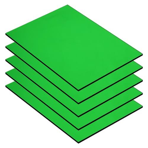 Image of MECCANIXITY 5 Pcs PMMA Acrylic Sheets Colored Transparent 12 x 8Inch Green Acrylic Sheets for DIY Projects, Art, Crafting, Laser Cutting & Engraving