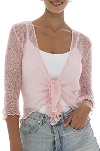 Image of Back From Bali Womens Sheer Shrug Cardigan Lightweight Knit