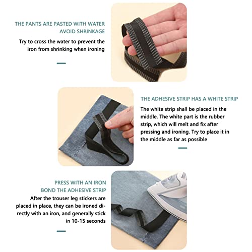 Eukk Pants Edge Shorten Self-Adhesive Pants Mouth Paste, Iron-On Hemming Tape, Diy No Sew Trousers Cuff Sticker Self-Adhesive #TOP5