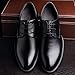 Mens Dress Shoes Modern Classic Slip On Oxfords Formal Casual Business Wedding Work Lace-ups, Black 41