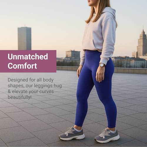 image for SATINA Womens High Waisted Pants - Workout, Yoga Leggings for Regular 