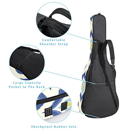 Housse imperméable pour guitare acoustique avec double bandoulière et poche Motif géométrique abstrait, Multicolore 01… - Les Beatles, Paul McCartney, John Lennon, RIngo Starr, George Harrison Housse imperméable pour guitare acoustique avec double bandoulière et poche Motif géométrique abstrait, Multicolore 01… – Image 4