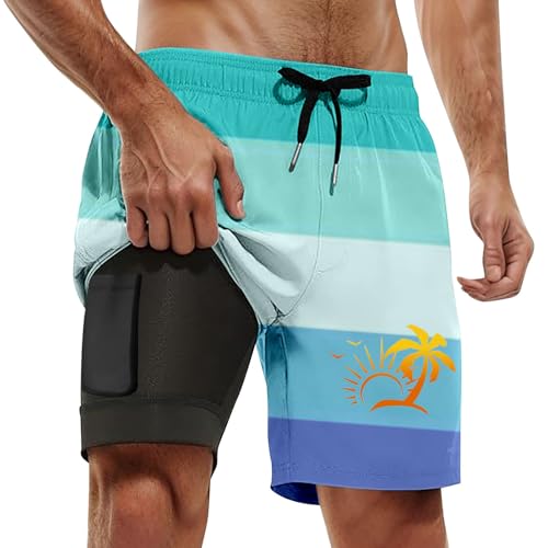 Bañador Bikini Hombre Manga Corta Camiseta Capybara Mental State Bad Girl Top, azul celeste, XL