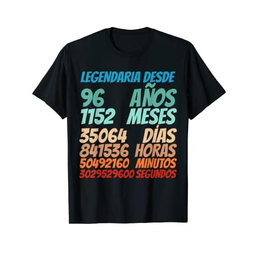 Legendario desde 96 años 96 cumpleaños mujeres hombres Camiseta
