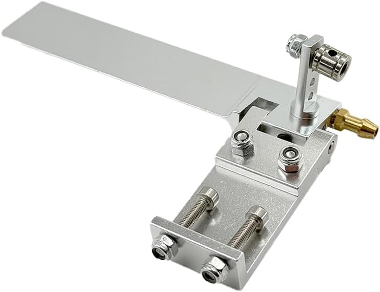 1PC RC Boat Aluminium Alloy Rudder with Water Inlet Pick Up Absorbing Steering for RC Boat Ship Building Part (95mm Silver)