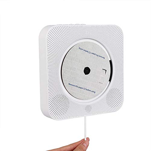 TR609 Wandmontage CD-Player mit FM-Radio Bluetooth-Lautsprecher-MP3-Player-Fernbedienung AUX-Audio-Eingang