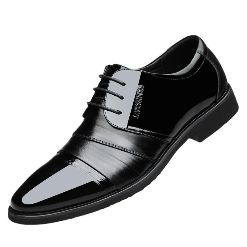Mens Business Oxfords Shoes Lace-up Bussiness Formal Oxfords Office Working Leather Derby