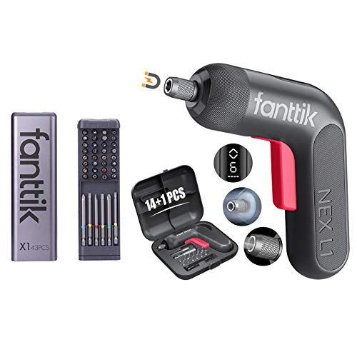 TACKLIFE fanttik Cordless Screwdriver with 43 PCS Screwdriver Bit Set