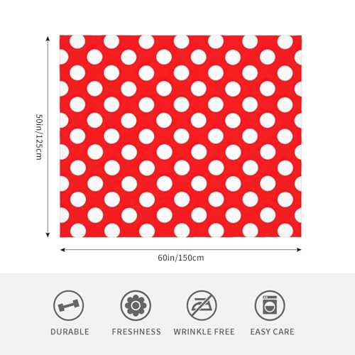 Couverture flanelle pois mignons 152x127 cm légère