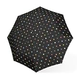 reisenthel Umbrella Pocket duomatic in Dots – Kompakter Taschenschirm aus recycelten PET-Flaschen – Mit großer Drucktaste und ergonomisches Griffdesign