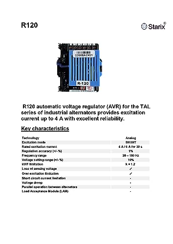 Image of Starix R120 Leroy Somer AVR Brushless Diesel Generator Automatic Voltage Regulator Power Generator Replacement Spare Part