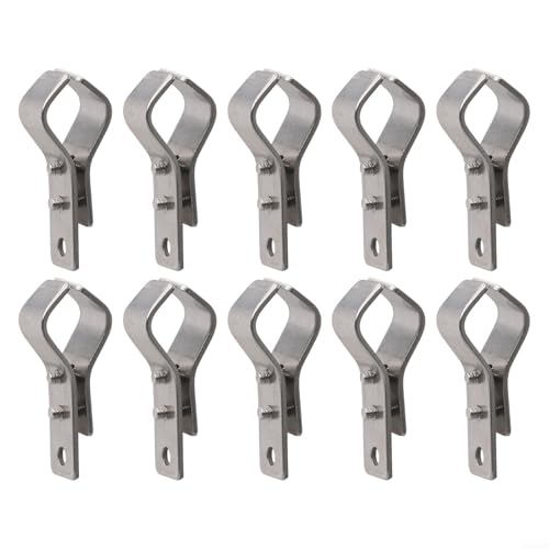 Jonikuper SS304 - Kit de accesorios para toldo, abrazaderas de tubo de acero inoxidable para red de sombrilla, soportes de metal ajustables, se adapta a postes de 16 a 26 mm, para jardín, patio