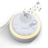BondFree White Noise Machine Einschlafhilfe Weißes Rauschen Soundmaschine mit 16 Beruhigende Klängen und Schlaf-Timer Einstellbare Lautstärke USB Wiederaufladbare für Babys und Erwachsene