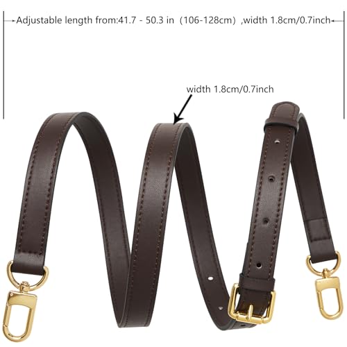 Image of Vachetta Leather purse strap Genuine Leather Adjustable Replacement Strap for Shoulder Bag Handbag Purse