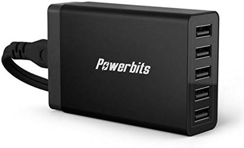 USB Charger, Powerbits 5 Port USB Charging Station, Multi-Port USB AC Wall Charger for iPhone & Samsung Smartphones