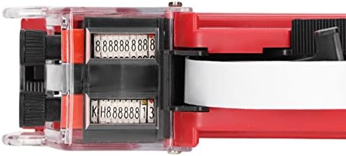 Price Tag Gun, 10 Digits 2 Lines Labeller Marker Attacher Tool, Price Label Maker Pricing Gun for Office, Retail Shop, Grocery Store, Organization Marking(Red)
