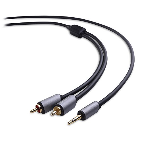 Cable Matters 3.5mm to RCA Cable (RCA to 3.5mm Adapter Cable, Aux to RCA Cable) in Black 25 Feet