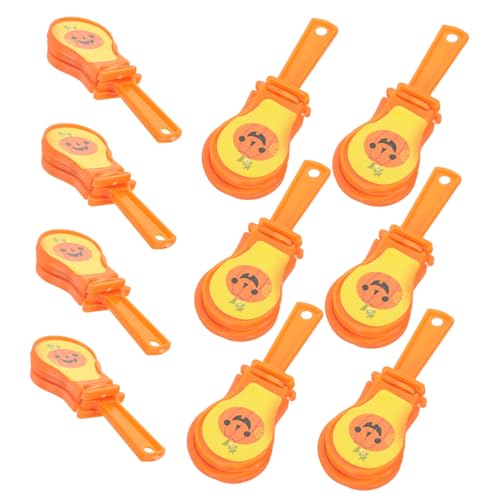 TOYANDONA 10 Stück Teiliges Halloween Handklatscher Leichte Party mit Kürbiskopf Tragbare Jubelhilfen für Sport Konzerte und Festliche Feiern Laute Geräuschmacher für Erwachsene