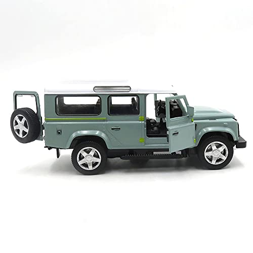 Image of DEUSON ECOM 1:32 Defender Car Diecast Metal Toy Car For Kid Defender Toy Car With Light Sound Pull Back Openable Door, Multicolor
