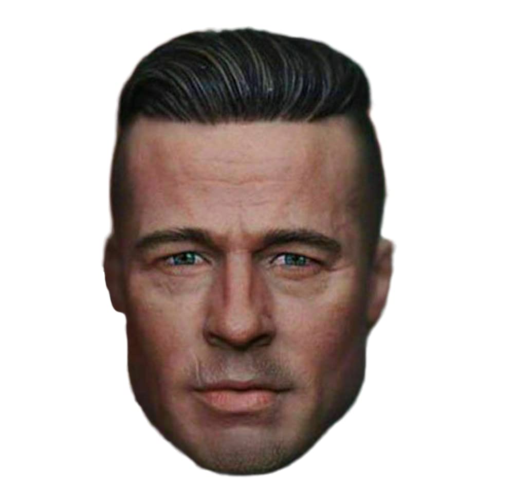 1/6 Scale Male Head Sculpt,European Strong Handsome Man Carved for 12inch Soldier Action Figure Body Collectible (C)