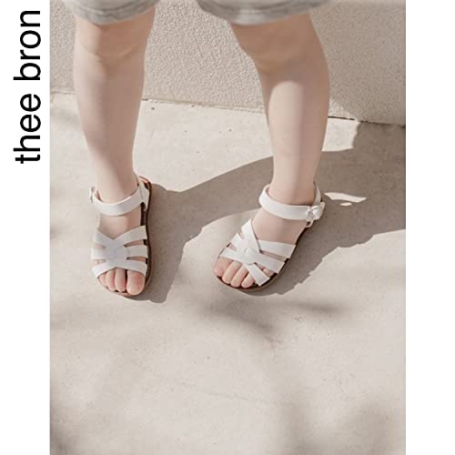 Image of THEE BRON White Flower Girl Wedding Princess Sandals Toddler /Little Girl(2210,White /10M)