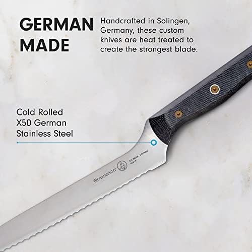 Messermeister Custom 8” Chef’s Knife - X50 German Stainless Steel - Rust Resistant & Easy to Maintain - Made in Solingen, Germany - Thumbnail 2