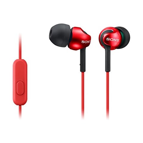 Sony MDREX110APR - Auriculares in-ear rojos con micrófono y control incorporados Cover