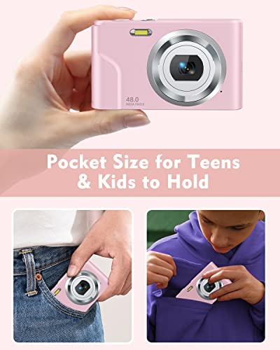 image for Zostuic Autofocus 48MP Digital Camera for Kids with 32Gb Card, 1080P T