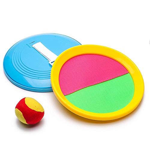 BEYUMI Paddle Catch Ball Set Wurf- und Catch Ball-Spielset 4 Klettverschluss verstellbares Selbstklebepaddel 6 Bälle mit… – Bild 5