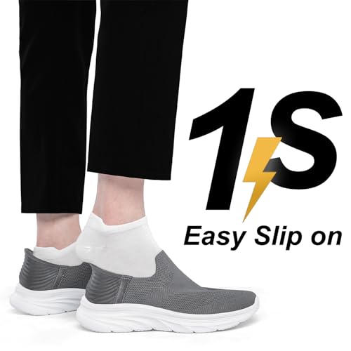 Image of BQQ Men's Slip-On Sneakers Lightweight Non Slip Walking & Workout Shoes Breathable Casual Tennis Shoes