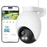 IMILAB EC6 Pro 4K Wired Outdoor Security Camera, 5GHz WiFi Plug-in Outdoor Camera for Home Security w/Spotlight, 360° Rotation, Free Detect & Tracking, Waterproof, 24/7 Local Recording, No Monthly Fee