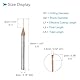 CoCud Vierkantstirnfräser, 0,5 mm x 8 mm Schneiden, Langhals, Titan (Nano-Scale) beschichtetes Karbid, 2 Schneiden CNC-Fräser-Bits - (Anwendungen: für Edelstahl, Gusseisen, Metall)