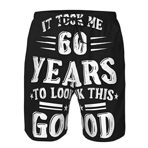 Happy 60th Birthday Men's Swim Trunks Quick Dry with Mesh Lining Beach Shorts Bathing Suit Swimwear X-Large4