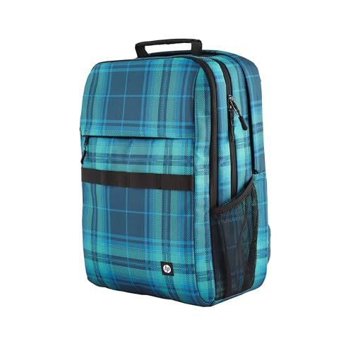 HP Campus 20L XL, Zaino per Notebook da 16.1", Creato con Materiale Riciclato, Scomparto Dedicato per Computer e Tablet, Tasche Interne Imbottite, Due Tasche Laterali, Impermeabile, Tartan - 6