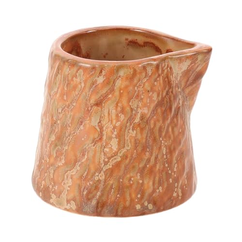 POPETPOP Jarra de Crema de Cerámica de 40ml con Diseño Elegante y Textura de Piedra Refinada, Fácil de Limpiar Goteos, Adecuado para Uso Doméstico y Presentaciones Profesionales