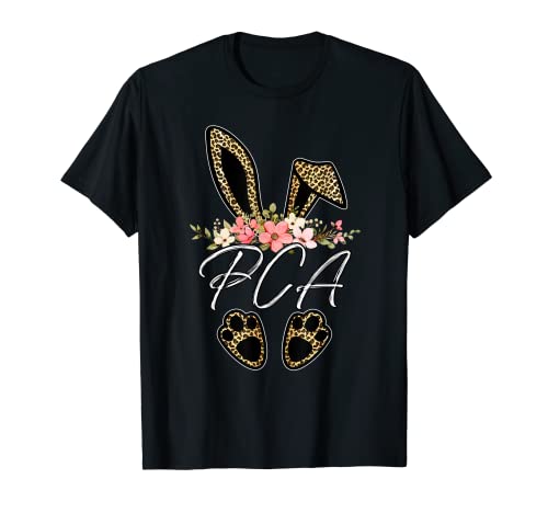 Conejito Leopardo PCA Enfermera Feliz Día de Pascua Enfermera PCA Vida Camiseta