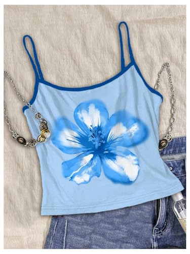Girl's 3 Packs Graphic Camisole Tops Spaghetti Strap Crop Tank Top Boho Vacation Outfits3