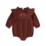 F_Gotal Children Clothing Newborn Baby Girl Jumpsuit Cotton Linen Solid Romper Short Sleeve One-Piece Bodysuit Infant Summer Clothes Outfits Coffee
